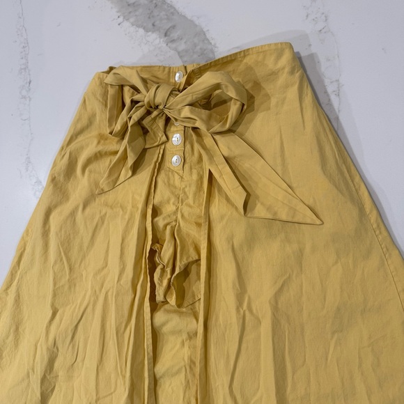 Free People Diggin This Skort High Rise Shorts Midi Skirt Women’s Small Yellow - Picture 5 of 12